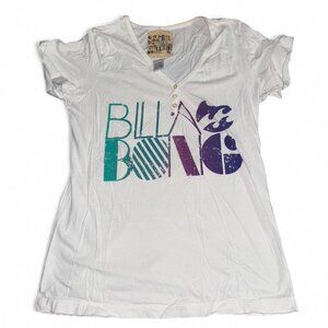 Y2K Billabong Graphic Henley Tee